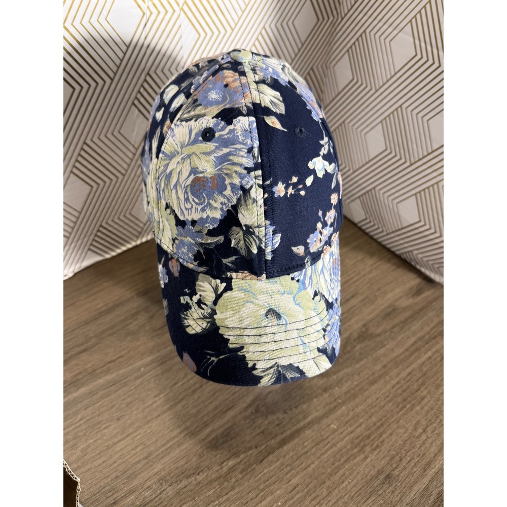 Kooringal Womens Floral Baseball Cap Navy Blue Cotton Adjustable Hat 57cm OSFM